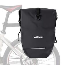 Wiltec Borsa da bici 25l nera impermeabile per portapacchi posteriore bicicletta