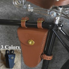 Borsa in pelle per bici vintage fatta a mano bicicletta classica retrò trave triangolo telaio borsa 