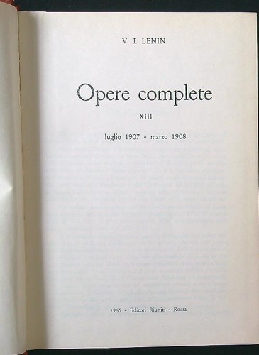 Opere complete vol - complete, 13