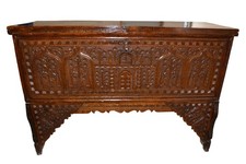 antica cassapanca stile Luigi XIV in epoca '700 in ciliegio massello