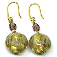 ORECCHINI VETRO MURANO, DISCO