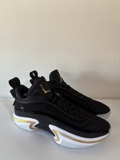 Air Jordan 36 Low Black/White/Metallic Gold (with transparent sole)