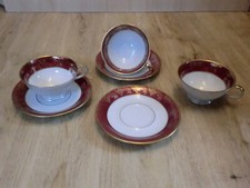 Tazza piattino pezzi rosso - tazza,