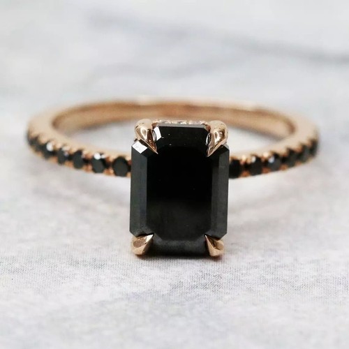 Nero anello diamante - nero,
