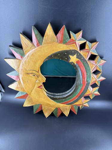 Specchio rotondo celeste sole