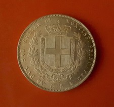 5 LIRE 1859 VITTORIO EMANUELE