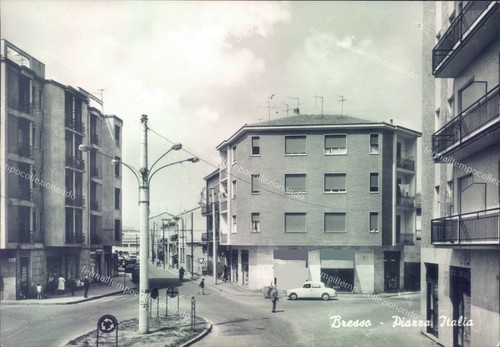 N32 cartolina bresso piazza - cartolina,