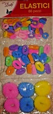 Set 86 Elastici Colorati per Capelli Varie Misure Molle Mollettine Hairagami