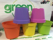 VASO COLORATO PLASTICA ARCA CM14 GIALLO VERDE LILLA ARANCIO FUCSIA