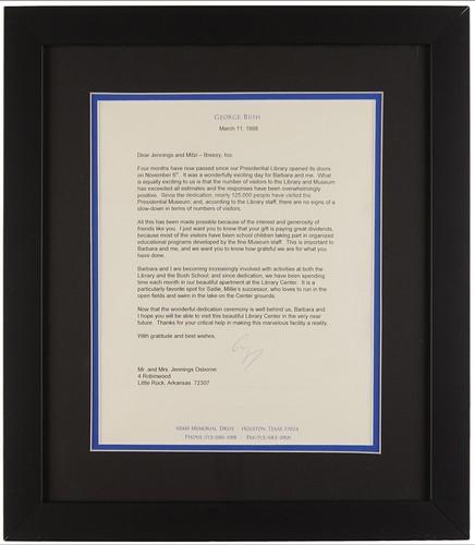 Presidente george lettera - george, h.w.