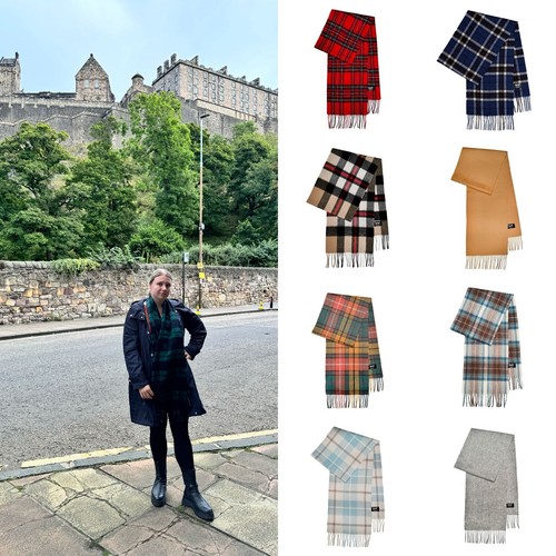 Sciarpa donna 100 lana tartan - 100%,