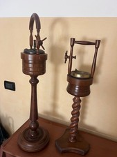 portacenere a colonna in legno