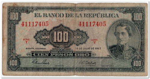 Colombia 100 pesos - colombia,100,
