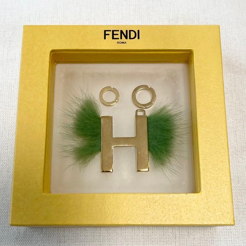 Fendi motif charm gold green - h, gold/green
