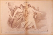 Stampa antica GIOVANI DONNE