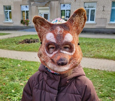 Maschera orso in feltro per