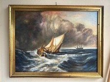 Dipinto Olio su Tela 60 X 80 cm Quadro firmato Di Grande+certificato pezzo unico