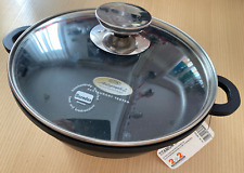 BERNDES Germany, Padella Antiaderente per Saltare da 24 cm+ 1 Coperchio in Vetro