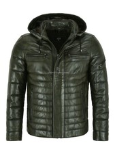 Giacca uomo pelle puffer con