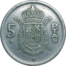 España 5 Ptas 1975*76 km# 807