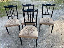 SEDIE ANNI 50 EBANIZZATE 4 PEZZI