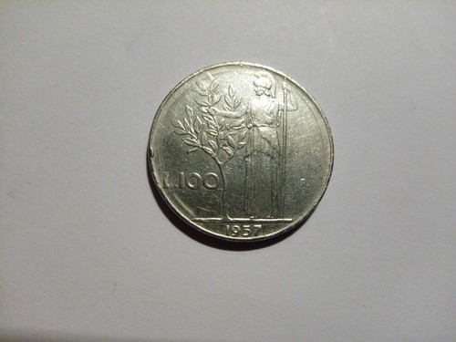Moneta 100 lire - moneta , 1957
