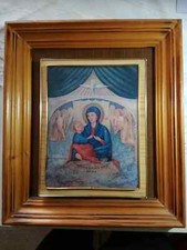 quadro lampada Madonna del Divino Amore Roma cm 35x40