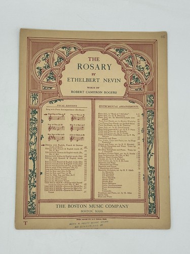 Ethelbert nevin the rosary - nevin,