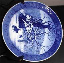 Piatto In Porcellana Blu Royal