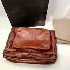 Borsa porta abiti in pelle marrone Oriani Roma nuova
