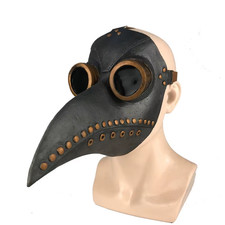 Maschera Da Medico Della Peste in Gomma Nera Costume Di Halloween Cartoon Spettr