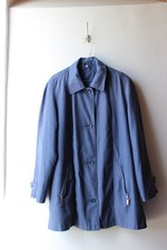 74 Vintage 1980s Blue Trench