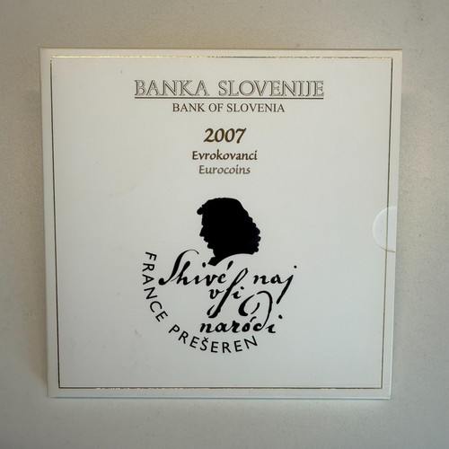 2007 slovenia euro coin - coin, set