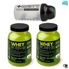 +WATT PROTEINE DEL SIERO DEL LATTE ISOLATE WHEY PROTEIN 90  2 x 250 gr. + SHAKER