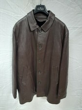 Burberry pelle giacca giubbotto testa di moro montone uomo men tg 54 con difetto