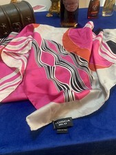 Foulard 100% Seta VINTAGE TOSCA BLU MADE IN ITALY