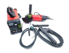 SALDATRICE MINI INVERTER 400 A ampere + smerigliatrice flex 1000w ELETTRODO