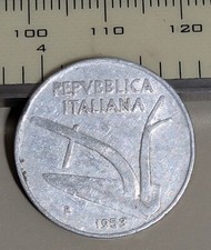 1953 R Italy 10 Lire