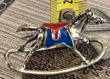 Miniatura In argento Cavallo a dondolo