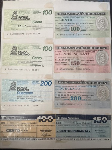 Miniassegni collezione - miniassegni,