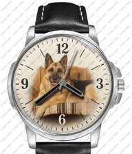 Pastore Tedesco Ottimi Cane Arte Stile Pelle Cinturino Regalo Orologio da Polso