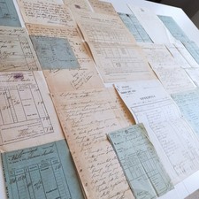 Collezione 26 Documenti Tutti Diversi Solo Periodo 1800 Regno D'Italia L745