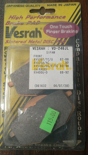 Pastiglie freno vesrah - vesrah, per