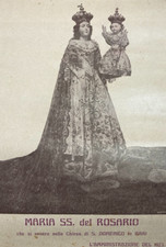 PUGLIA-BARI-ANTICA STAMPA DEVOZIONALE-MADONNA DEL ROSARIO-CHIESA S. DOMENICO