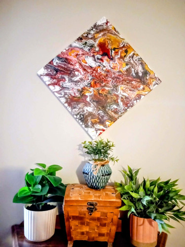 Quadro astratto acrilico - , su