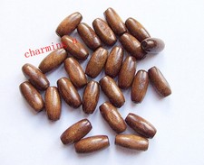 50pz perline in legno  ovale