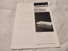 Technics SH-8045 user manual