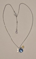 Collana pesce swarovski blu - pesce,
