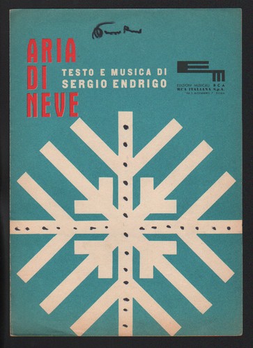 Spartito sergio endrigo aria - sergio,