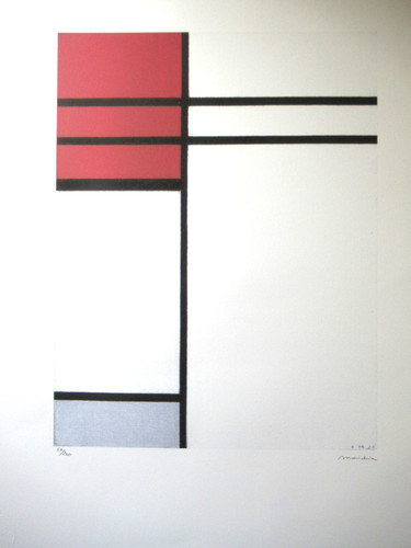 Pieter mondrian litografia - mondrian:,